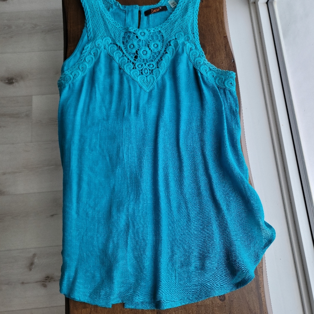 Dex tank top, turquoise, Size M